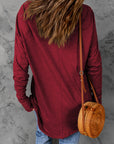 Madison Fiery Solid Long Sleeve Top