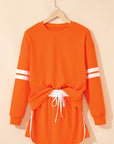 Varsity Stripe Pullover and Mini Skirt Set