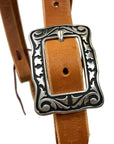 Pro Series 1 5/8" Extra Heavy Harness Slit Ear Headstall with Black Base Hardware