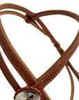 Deluxe Mahogany Browband Headstall