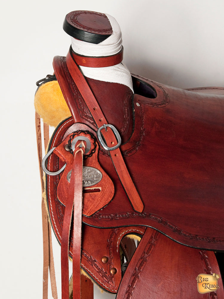 Western Horse Wade Saddle American Leather Ranch Roping Mahogany