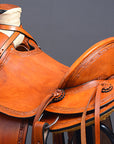HILASON Western Horse Wade Saddle American Leather Ranch Roping Tan | Hand Tooled & For Horses