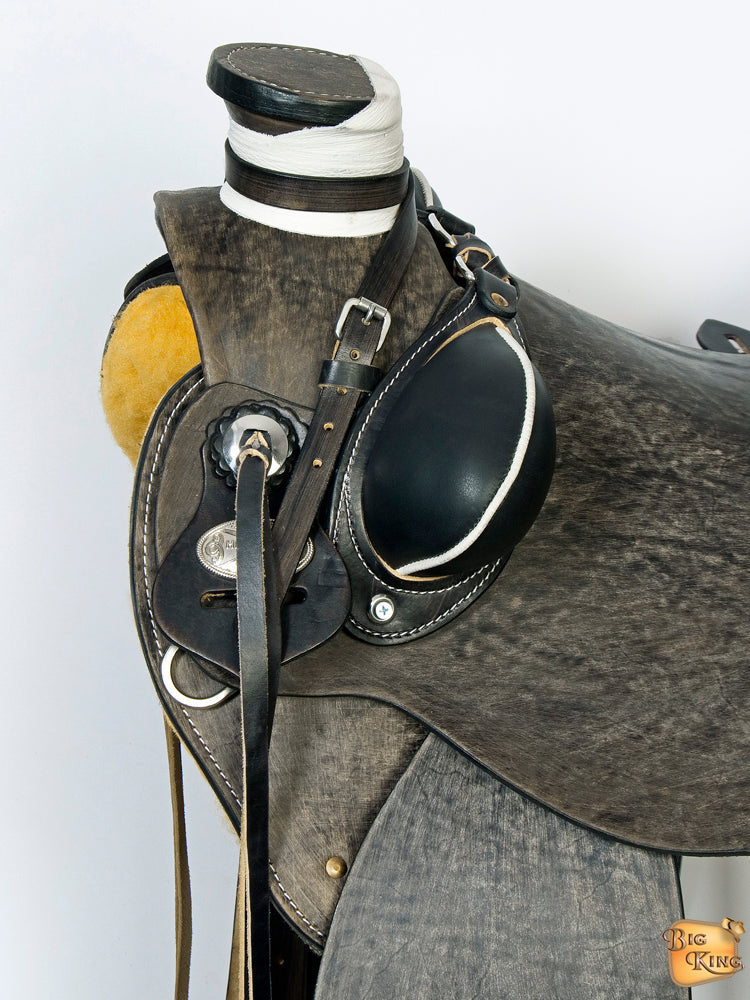 Western Horse Wade Saddle American Leather Ranch Roping Antique Black