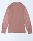 Elizabeth Crewneck Ribbed top Long Sleeve Top