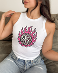 Leopard 8 Ball Cropped Tank