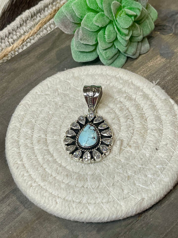 Beautiful Handmade Sterling Silver, Golden Hills & Cubic Zirconia Pendant