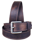 M&F Western Leather Belt Ariat Working Men Textured Triple Stitched Brown