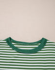 Stripe Thermal Knit Drop Shoulder Top