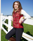 Burgundy Print Vest