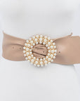 Pearl Round Buckle Plus Size Belt