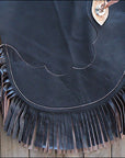 Hilason Western Bull Riding Chinks Chaps Pro Rodeo Bronc Leather Black
