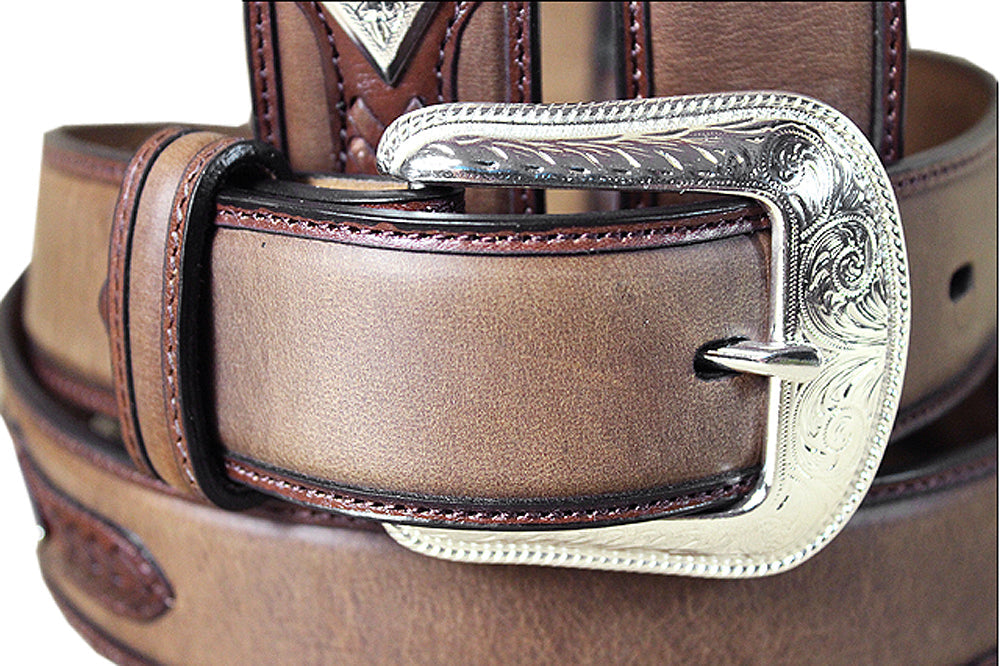 3D Brown Dark Mens Fashion Leather Belt Removable Buckle