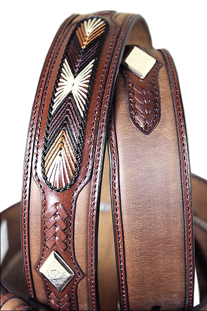 3D Brown Dark Mens Fashion Leather Belt Removable Buckle