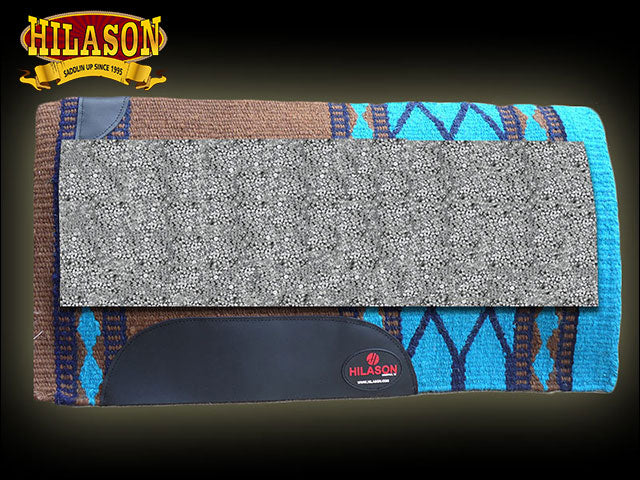 HILASON Western Horse Saddle Blanket Acrylic Wool Without Pad Rodeo Brown