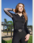 Black and Silver Riding Shirt