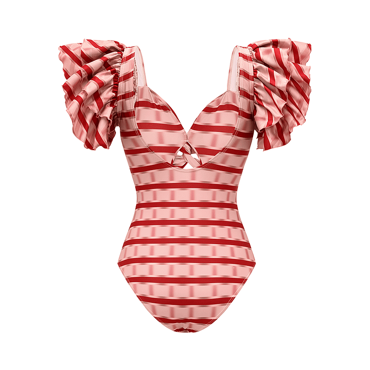 French Riviera Resort Swimsuit and Skirt Set
