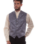Silk Flor Single Breasted Vest - 535354