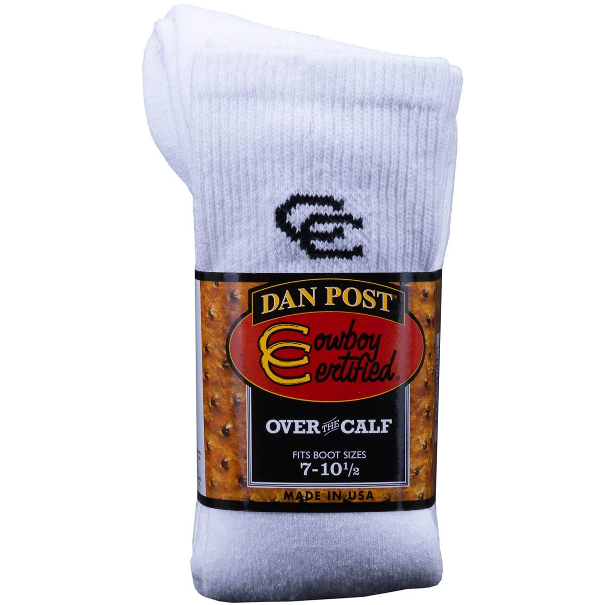 DAN POST MEN'S COWBOY CERTIFIED OVER CALF BOOT SOCK - 2 PACK