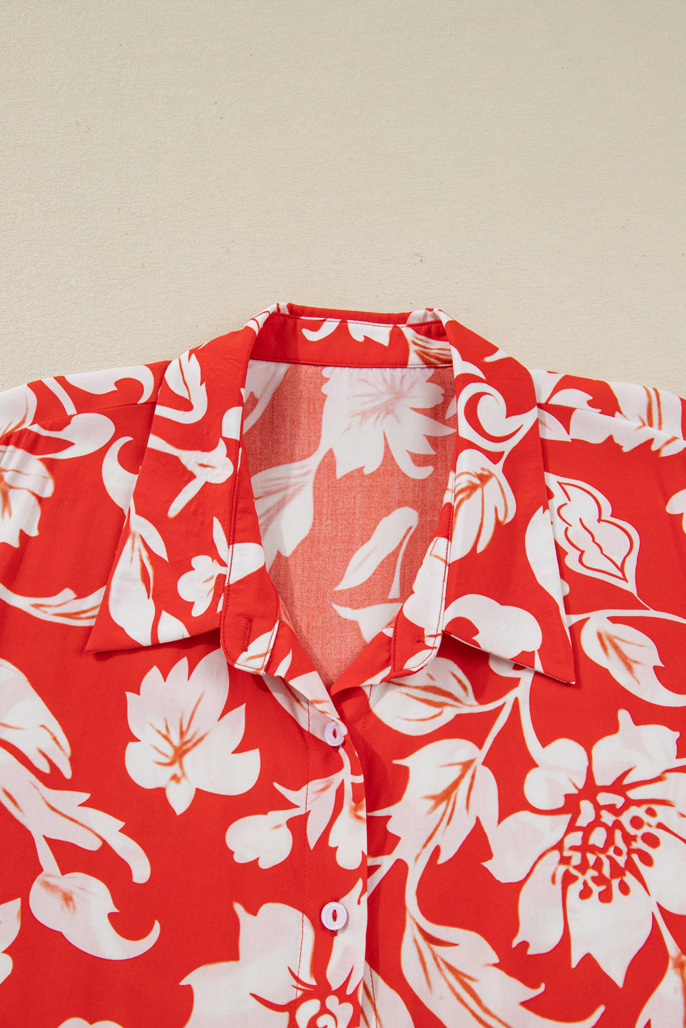 Plus Size Floral Button-Up Shirt