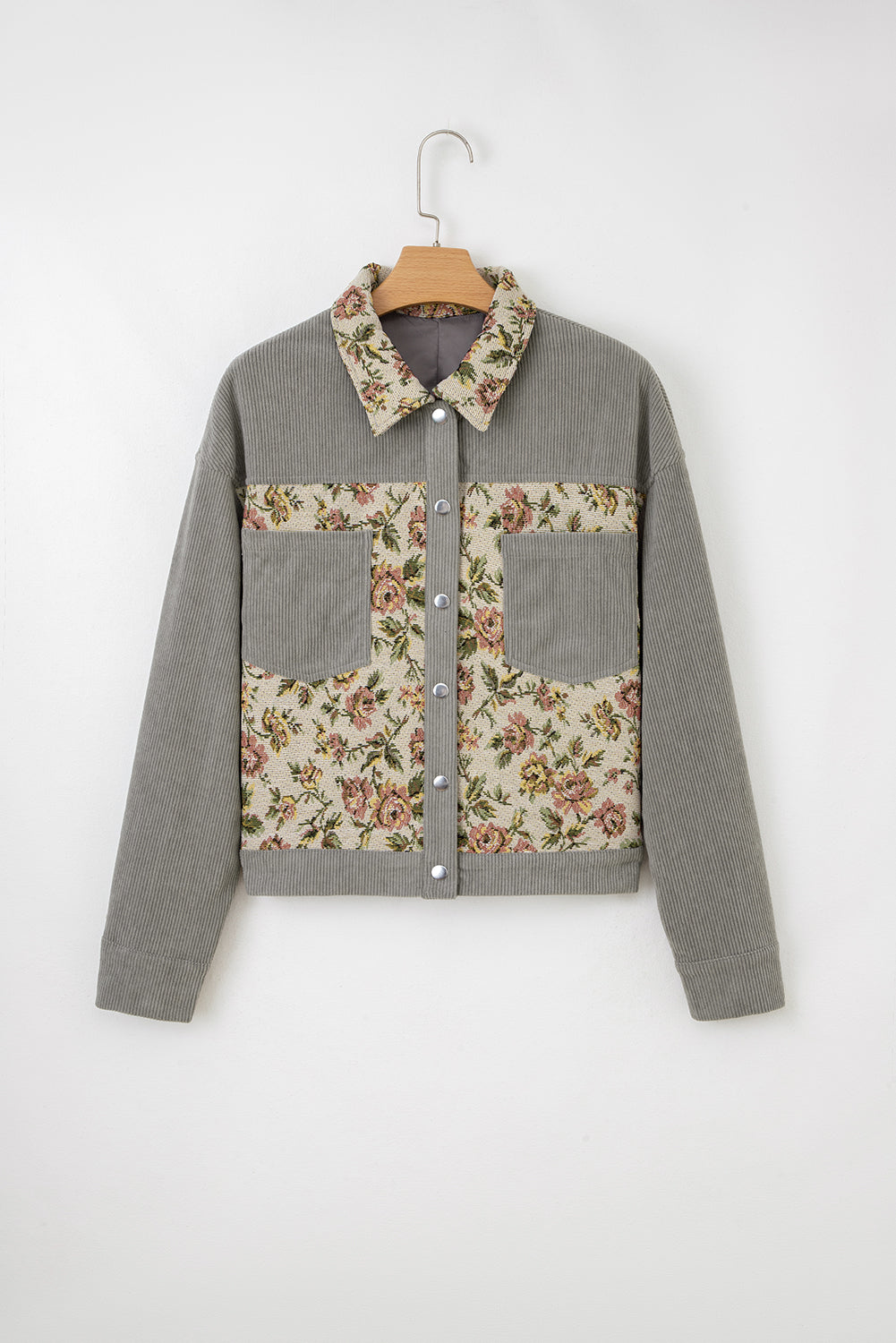 Evelyn Retro Floral Patchwork Shirt