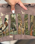 Mama deer camo, gun, & duck hunting tee or sweatshirt