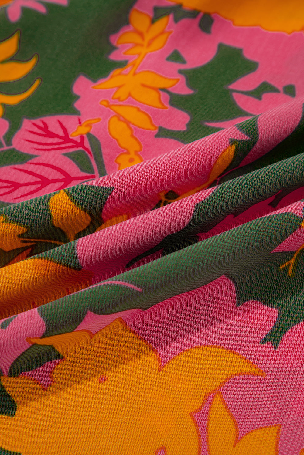 Floral Puff Sleeve Smocked Ruffle Maxi Dress