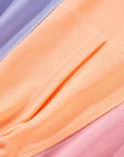 Orchid Petal Colorblock Patchwork Drop Shoulder Top