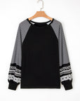 Kelsey Striped Raglan Long Sleeve Loose Top