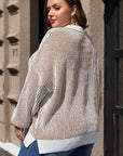 Aria Contrast Edge Loose Sweater