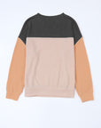 Colorblock Ribbed Long Sleeve Top