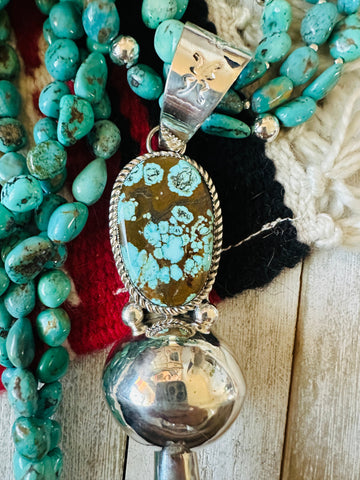 Vintage Navajo Turquoise & Silver Necklace | Old Pawn Blossom Jewelry