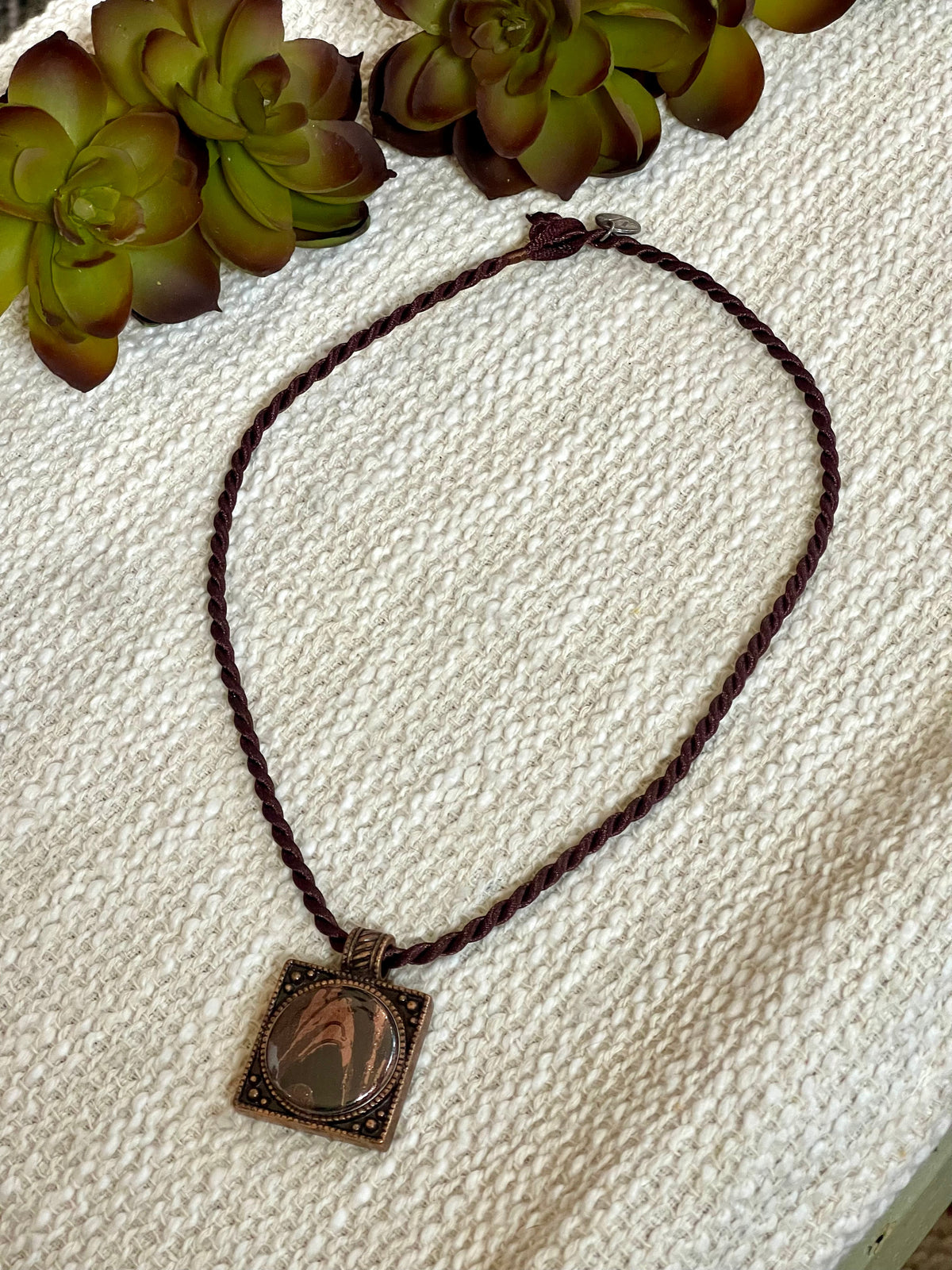 Vintage Handmade Copper Necklace