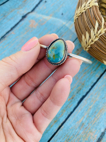 Navajo Sterling Cuff & Royston Turquoise Cuff Bracelet
