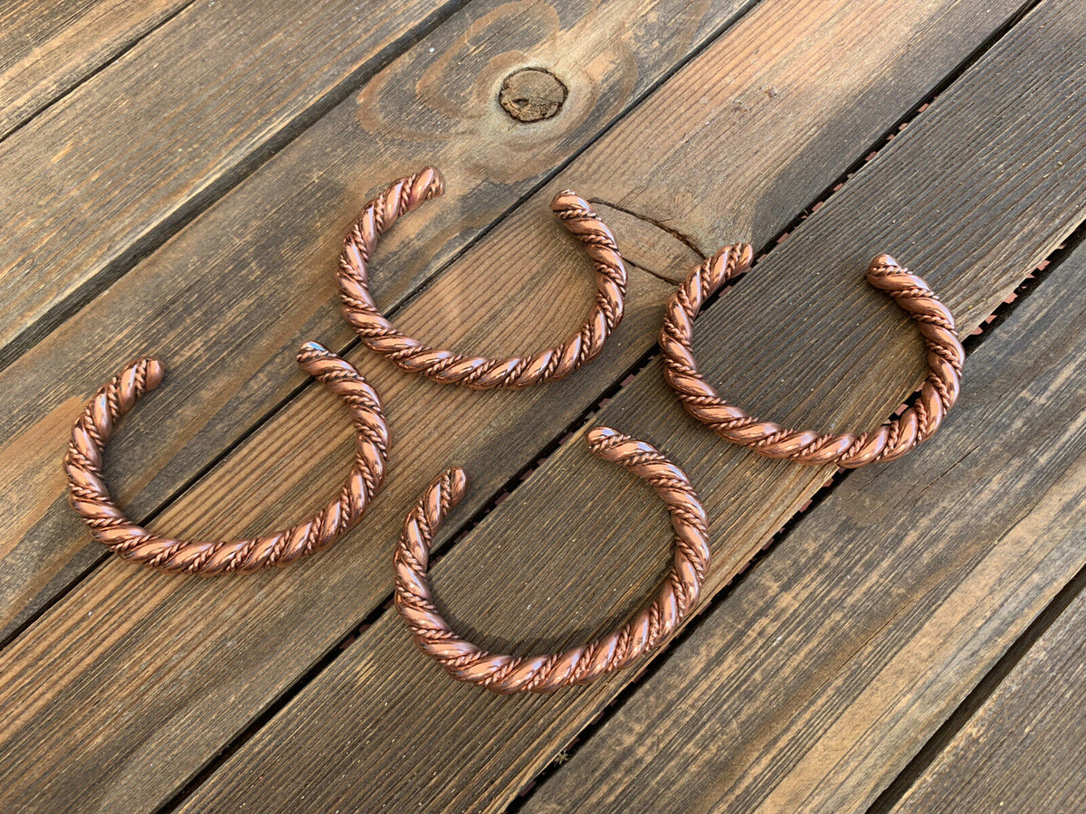 Navajo Copper Hand Twisted Bracelet Cuff - Everest Ranch