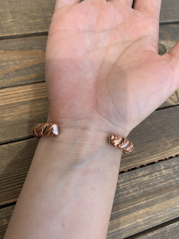 Navajo Copper Hand Twisted Bracelet Cuff - Everest Ranch