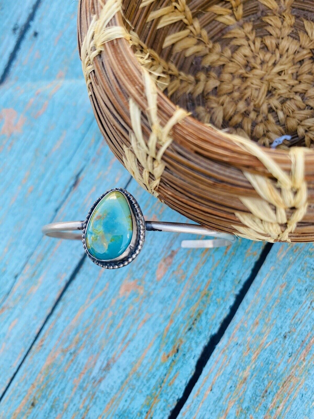 Navajo Sterling Cuff & Royston Turquoise Cuff Bracelet