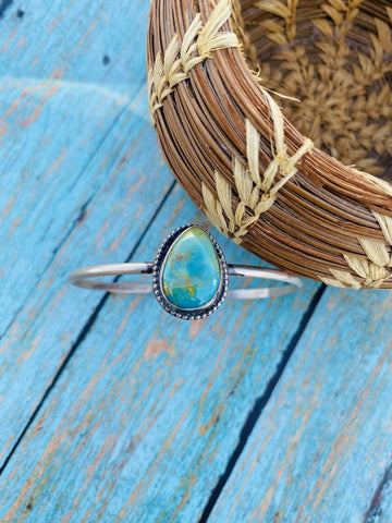 Navajo Sterling Cuff & Royston Turquoise Cuff Bracelet