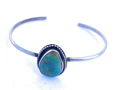 Navajo Sterling Cuff & Royston Turquoise Cuff Bracelet