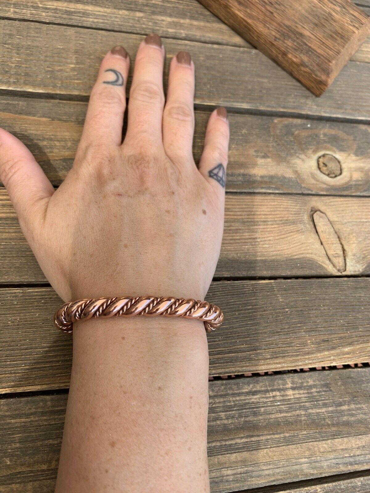 Navajo Copper Hand Twisted Bracelet Cuff - Everest Ranch