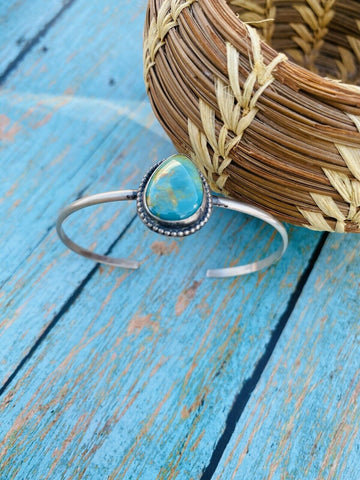 Navajo Sterling Cuff & Royston Turquoise Cuff Bracelet