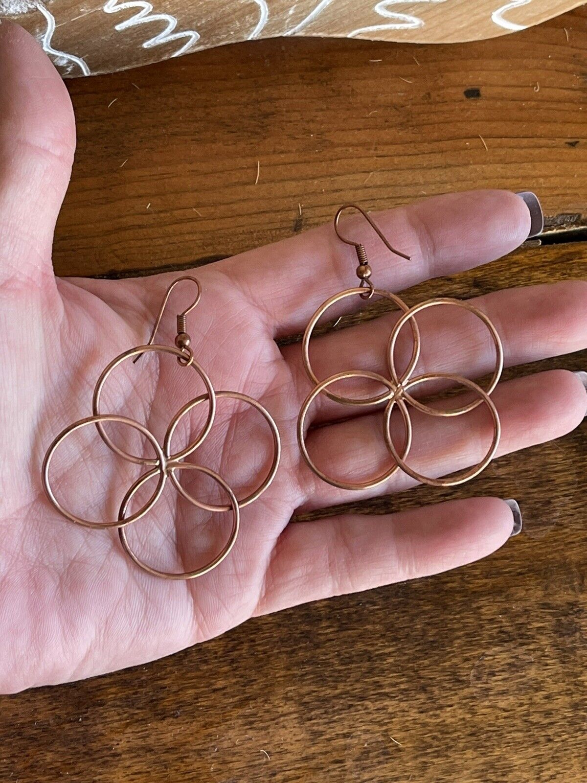 Navajo Copper Butterfly Twist Wire Dangle Earrings