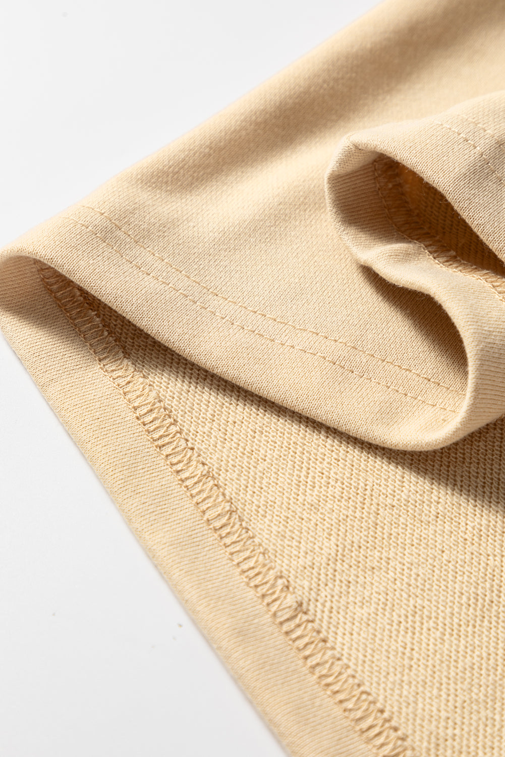 Khaki Stripe Mix Half Zip French Terry Plus Size Sweatshirt