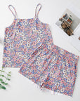 Virginia Floral Spaghetti Straps Tank Top and Shorts Set