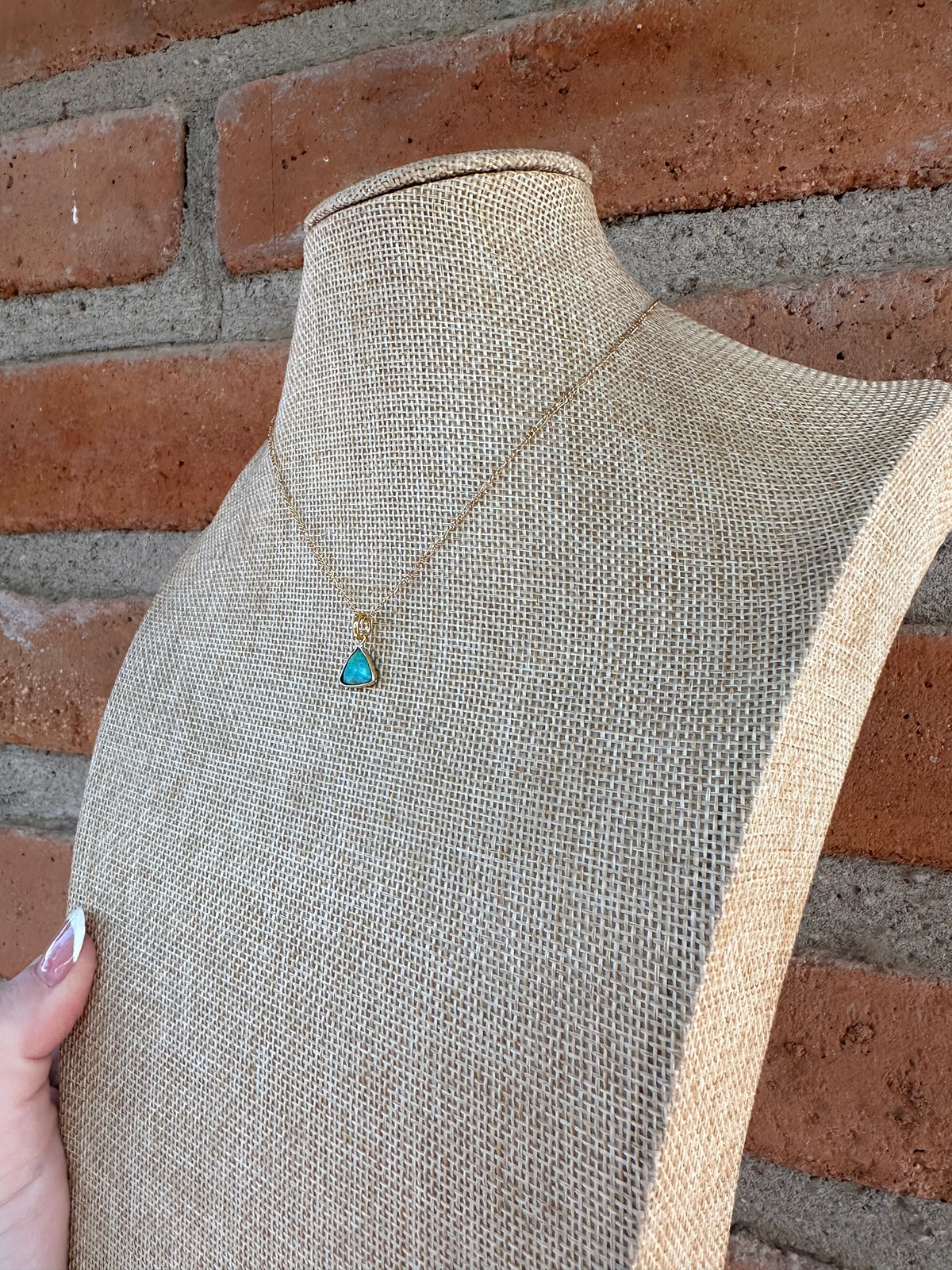 The Golden Collection: Elegant Turquoise & 14K Gold Necklace