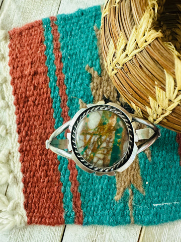 Navajo Sterling Silver & Royston Turquoise Cuff Bracelet