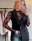 The Raelyn Lace Top in Black