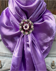 35X35" Solid Lavender Wild Rag / Scarf WRS13 - Crystal Concho Wild Rag Slides - Assorted