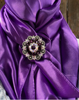 35X35" Solid Purple Wild Rag / Scarf WRS1 - Crystal Concho Wild Rag Slides - Assorted