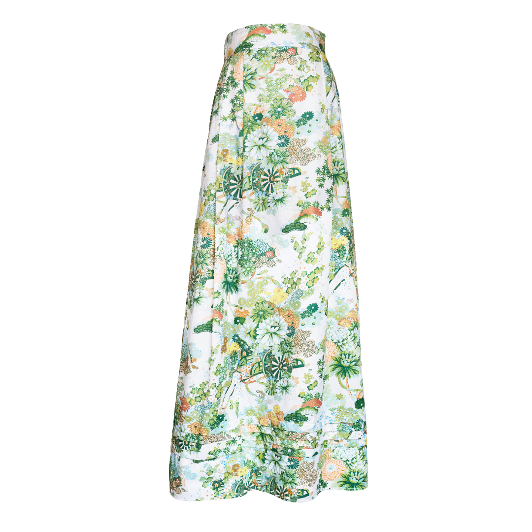 MASON&#39;S DAUGHTER Maxi Skirt, Spring Chinoiserie