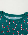 Christmas Candy Cane Top and Pants Lounge Set